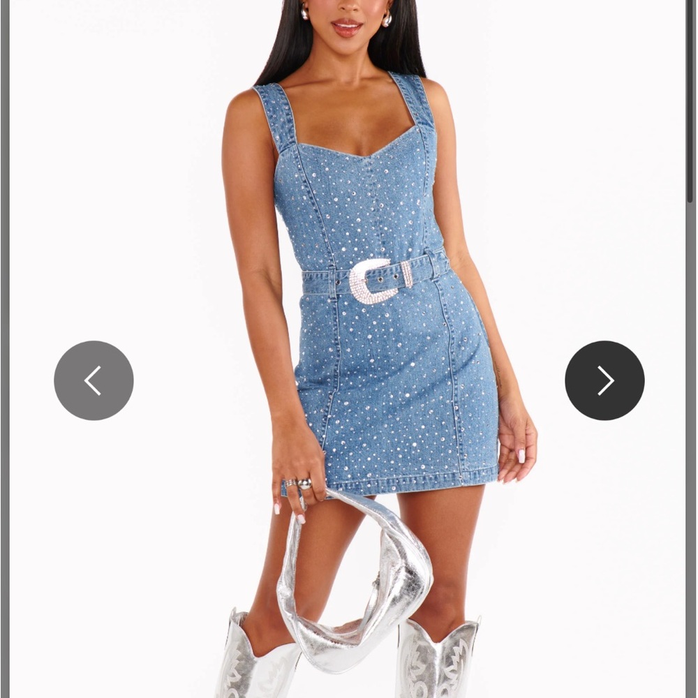 Show Me Your MuMu Blue Bodycon Mini Dress Sweetheart Neckline